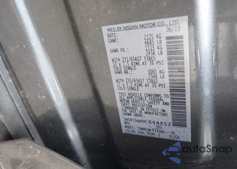 2023 Nissan Rogue S Intelligent Awd from USA, damaged, VIN 5N1BT3AB4PC844452